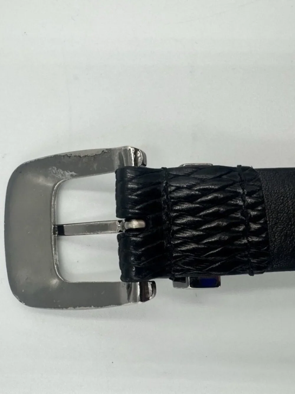 Tulliani Mens Leather Belt Black Italian Calfskin Sz 40